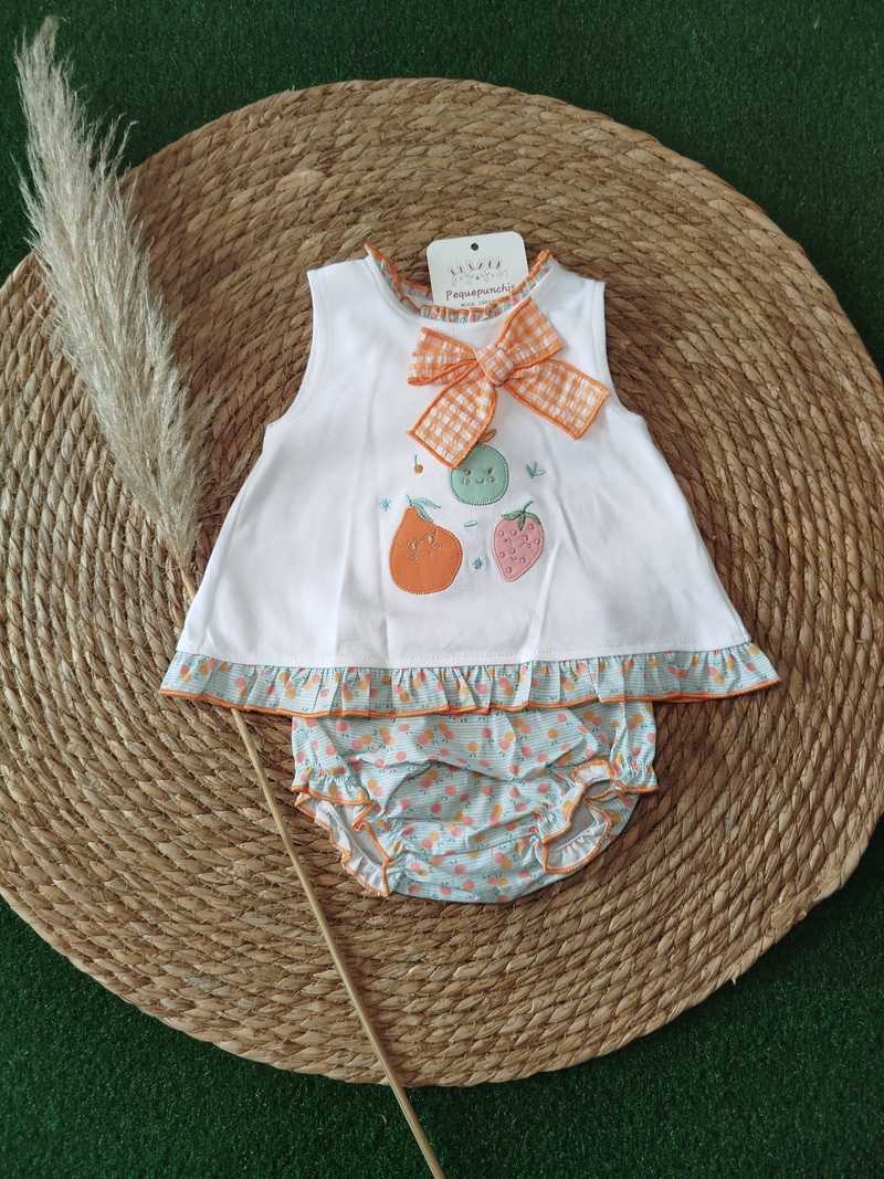 Conjunto bebe niña frutas