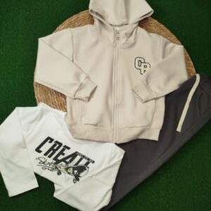 Chandal 3 piezas beige CR