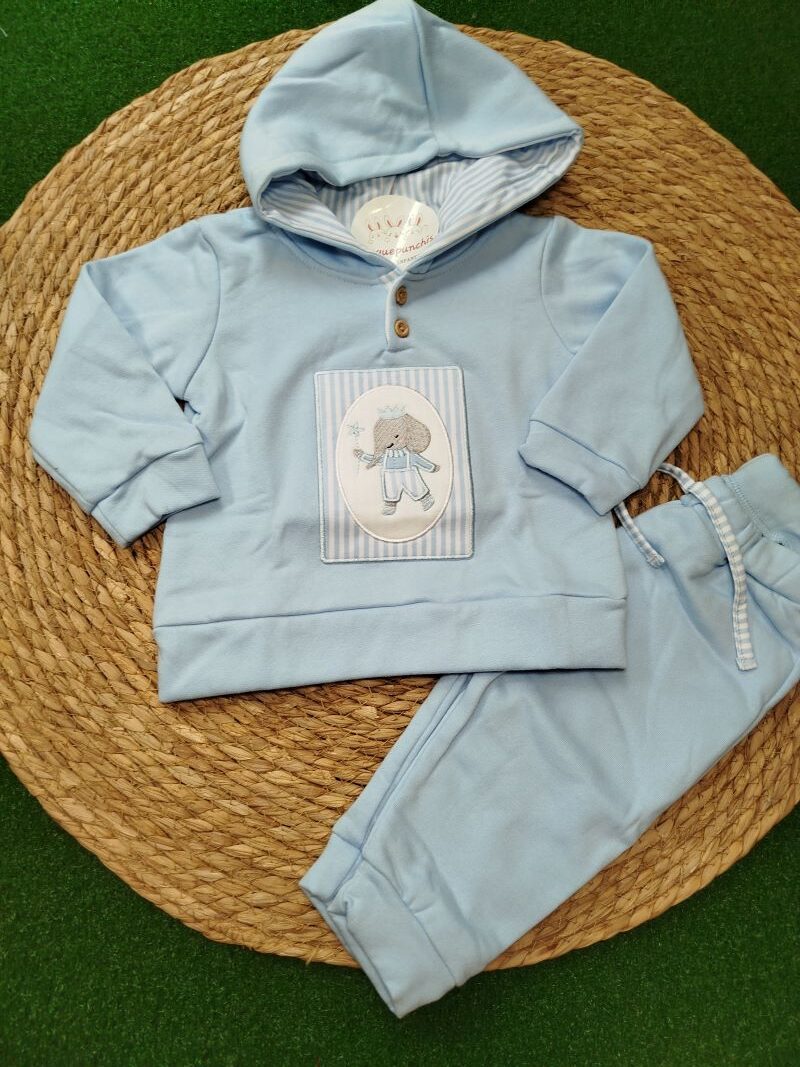 Chandal celeste elefante con capucha niño