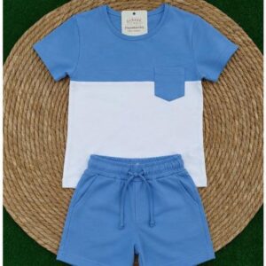 Conjunto niño azul bolsillo