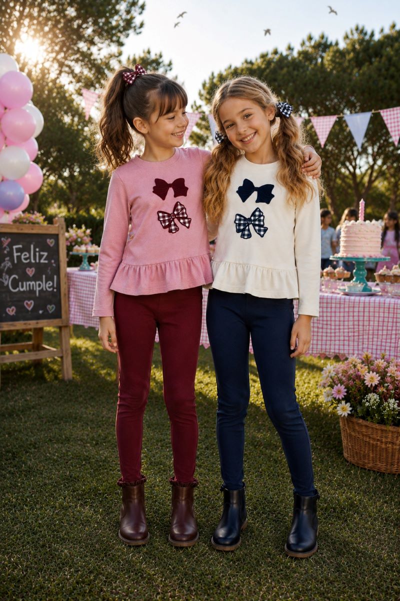 Conjunto leggins granate lazo - Imagen 2